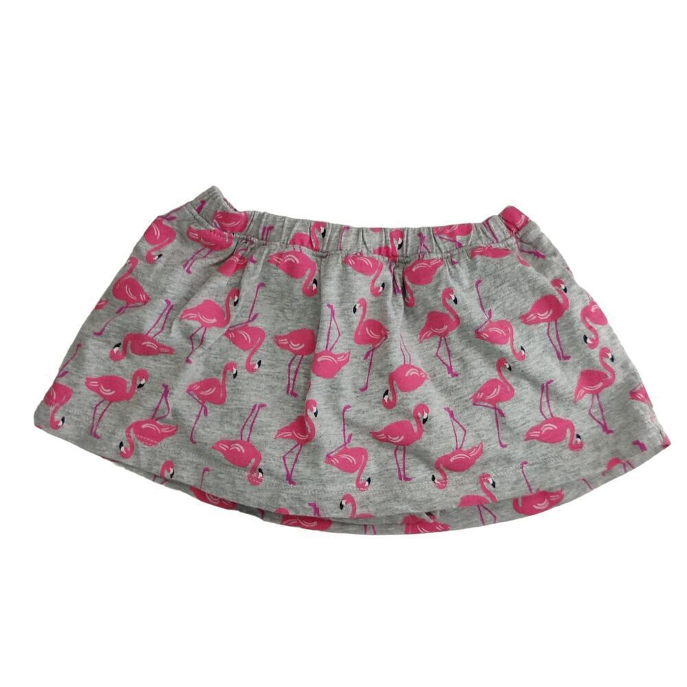 Carter's Flamingo Flowy Mini Skirt with Shorts Girls Size 24m